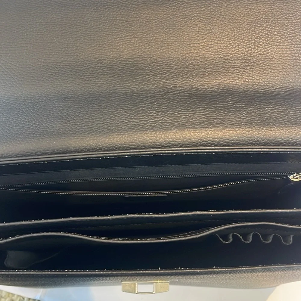 Luciano Soprani Black Briefcase Never Used